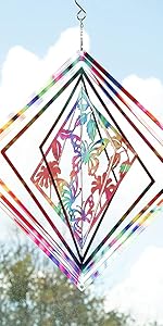 Butterfly Rainbow Wind Spinner