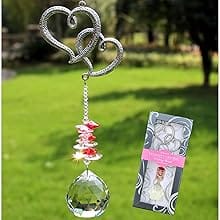 Interlocking Hearts Crystal Sun Catcher