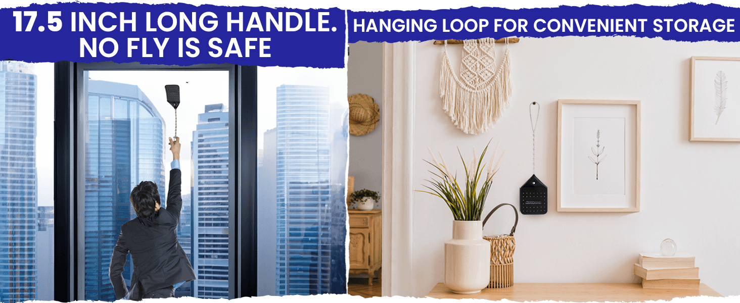 Long handle hanging loop for storage