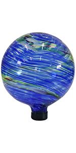 Sunnydaze Northern Lights Glass Gazing Globe - 10-Inch
