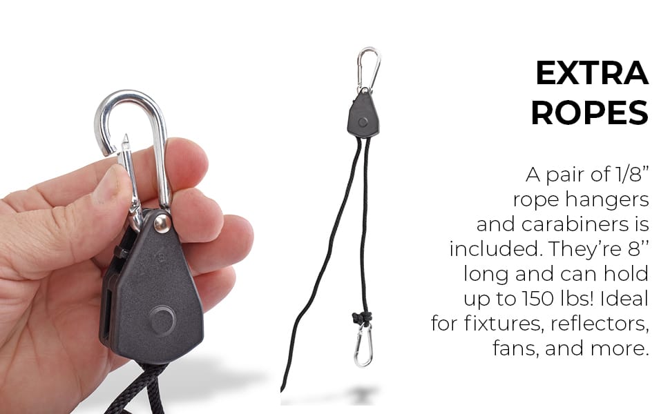 8 inches long rope hangers included
