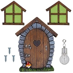 Miniature Fairy Garden Door Windows for Tree