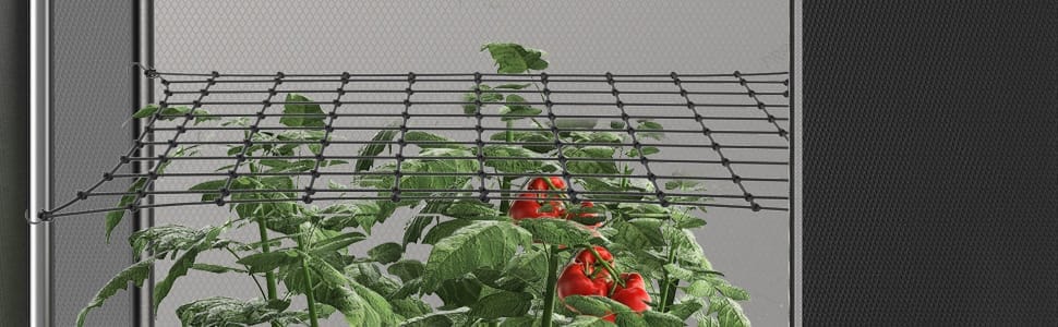 Heavy-Duty Elastic Plant Net Hooks Flexible Hydroponics Support Grow Tents Gardening Horticulture