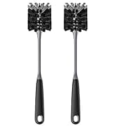 MR.SIGA Long Handle Bottle Brush, Flexible Scrub Brush for Water Bottles, Glasswares, Mugs, Black...