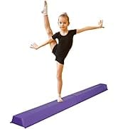 F2C 6ft Folding Gymnastic Balance Beam, Anti-Slip Base Floor Foam Balance Beam Bar, Gymnastics Eq...
