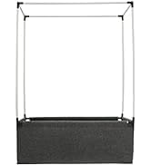 Gardzen Raised Garden Bed - Planter Box Comes with Pipe Frame, NO-Till Living Soil Fabric Grow Bed