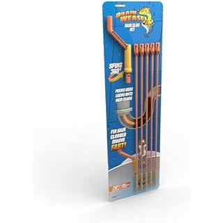 FlexiSnake Drain Weasel Sink Snake Cleaner - 18 inch - Drain Hair Clog Remover Tool with Rotating Handle & 5 Wand Refills - Thin, Flexible, Easy to Use on Most Drains & Grates - Made in USA - (5-Pack)