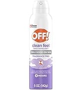 OFF! Clean Feel Insect Repellent Aerosol with 20% Picaridin, Bug Spray with Long Lasting Protecti...