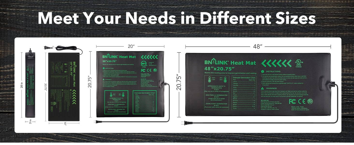 seed germination heating mat