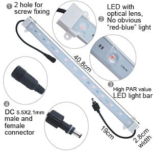 plant grow led strip bar details