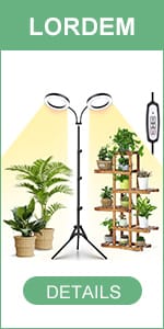 Dual-Head Halo Grow Light with Stand