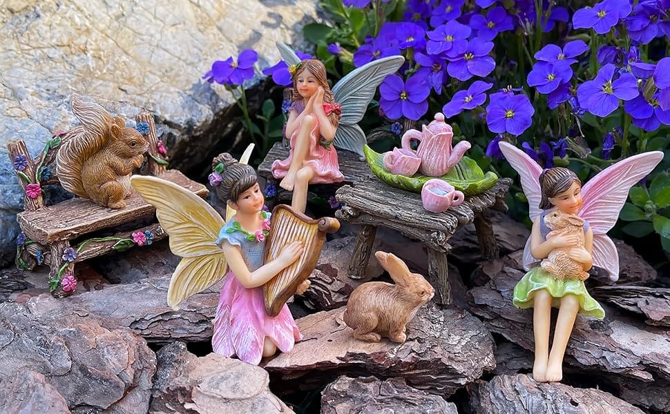 Fairy garden House set Miniature Figurines Kit Accessories Gnome Mood Lab