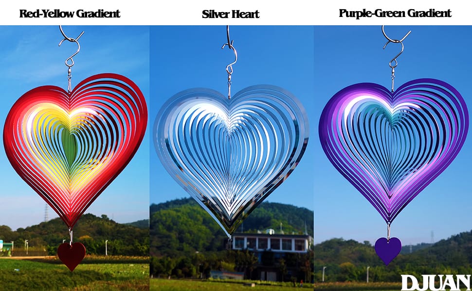 Heart wind spinner