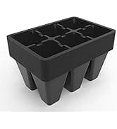 Gardzen Black Seed Starter Trays, Reusable Plant Plastic Seedling Trays, 180 Cells, 6-Cell Per Tr...