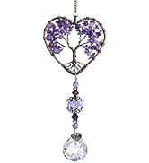 H&D HYALINE & DORA Sun Catcher Crystal Tree of Life Rainbow Maker Drops Hang for Window, Home Dec...
