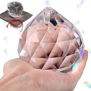 Hanging Prism Pendant, 2.36Inch, Crystal Prisms Rainbow Maker Crystal Sunshinecatchers for Windows, Crystal Pendant,Garden Decoration,Super Sparkly and Flawless