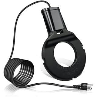 Tiflev 500W Utility De-Icer Submergible Cast Aluminum Chicken Water Heater for Livestock Tank Heater Winter Bird Bath Heater with 9.8FT Power Cord Black