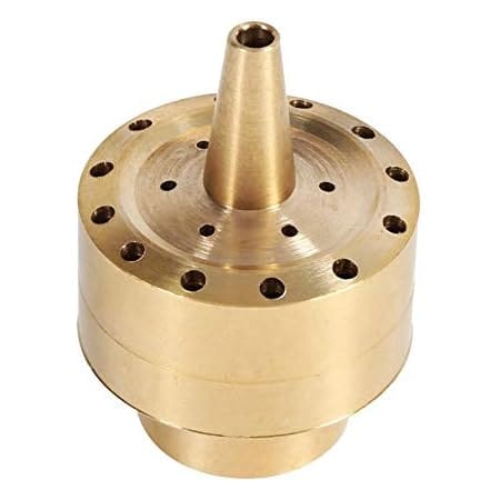 Fountain Nozzle Heads, Brass Column Multi Direction Jet Pond Fountain Water Spray Sprinkler Head Garden Outdoor Decorations Accessories (3/4")