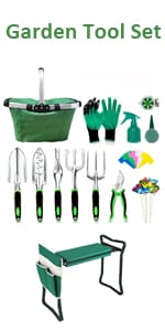 Garden kneeler seat tool set