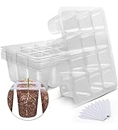 12- Pack Cells Trays Seedling Starter Transparent Seed Tray Grow Germination Kit with Garden Lables