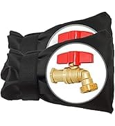 POROLIR Outdoor Faucet Covers for Winter Freeze Protection, Upgraded Thicken 8.5" H x 6.1" W Outs...