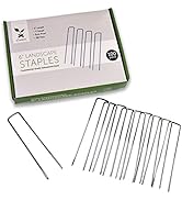 xGarden Landscape Staples - Rust Proofed Galvanized Steel Garden Stakes - Bulk 100 Pack of 6 Inch...