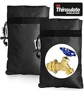 Enlarge Outdoor Faucet Cover for Winter Freeze Protection, 3M Thinsulate, 10”H x 6.3”W Hose Bib C...
