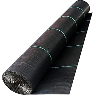 VEVOR Weed Fabric Barrier Heavy Duty, 4x300FT 5.8oz Weed Blocker Fabric, Woven Landscape Fabric, Garden Fabric Weed Barrier, Weed Control Fabric Ground Cover, Geotextile Fabric, Gardening Mat, Black