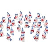 Exasinine 40 Pcs Mini Unicorn Micro Unicorn with Red Scarf Miniature Figurines Fairy Garden Minia...