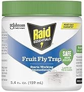 Raid Essentials Fruit Fly Trap for Indoors, Made with Essential Oils, Child and Pet Safe, 5.4 oz