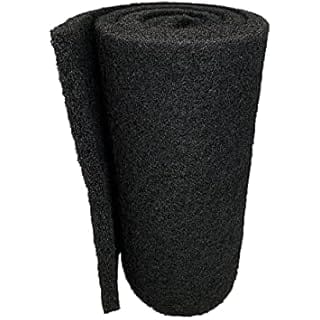 Aquatic Experts Classic Koi Pond Filter Pad COARSE – Black Bulk Roll Pond Filter Media, Rigid Ultra-Durable Latex Coated Fish Pond Filter Material US, (3/4" - 1" x 12" x 48")
