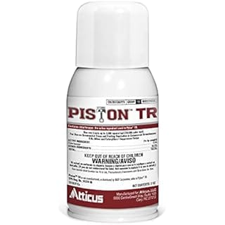 Piston TR Greenhouse Fogger (2oz Can) by Atticus (Compare to Pylon) - Total Release Chlorfenapyr Insecticide/Miticide - Controls Mites, Thrips, Caterpillars, and Adult Fungus Gnats