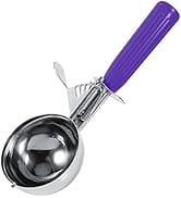 Ice Cream Scoop, Mashed Potato Scoop, 1Pc Stainless Steel Fruit Small Cookie Spoon with Plastic H...