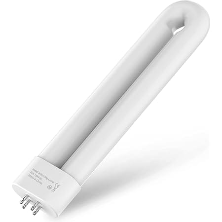 Klahaite Replacement Bulb for K15, X3,T6, T8, T9 Bug Zapper Outdoor, 4-pin, 15W Single U-Shaped Twin Tube Bulb