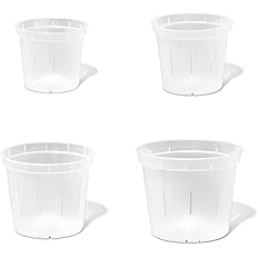rePotme Orchid Pot Growers Assortment (8 Slotted Clear Orchid Pots - 2 Each of 3, 4, 5, 6 Inch) - Premium Orchid Planters, Or