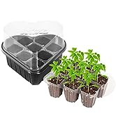 MIXC Seed Starter Tray Seed Tray,10 Pack Heart Shape Seed Starter kit (8cells per Tray) Seedling ...