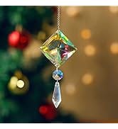 Hanging Crystals Suncatcher with Colorful Prisms Drops Ornament Rainbow Maker Chandelier Pendant ...