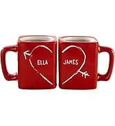 Let's Make Memories Personalized Coffee Mug Set - for Couples - Romantic Coffee Mugs for Two with...