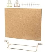 Exasinine 12.6x9 Inches Desktop Cork Board with Stand, Memo Board Bulletin Board Picture Board fo...