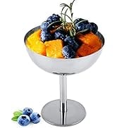 Haofy Ice Cream Cups, Fruit Bowl, Stainless Steel Ice Cream Bowls Resuable Dessert Mousse Cups De...