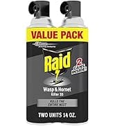 Raid Wasp & Hornet Killer Spray, Bug Killer Kills the Entire Nest, 14 Oz, 2 Count