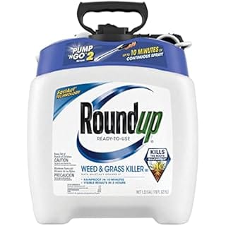 Roundup Ready-to-Use Weed & Grass Killer III - with Pump 'N Go 2 Sprayer, Use in & Around Vegetable Gardens, Tree Rings, Flower Beds, Patios & More, Kills to The Root, 1.33 gal.