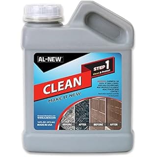 AL-NEW STEP 1 CLEAN | Cleaning Solution for Outdoor Patio Furniture, Garage Doors, Window Frames, Exterior Lights & Fencing (16 Ounce)