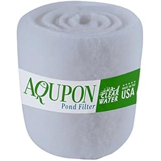 AQUPON Koi Pond Filter Media Pad - Cut to Fit Roll (Dye-Free/Blue Bonded) - 1.25 Inch Thickness (12 ft, Dye-Free)
