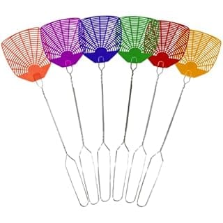 Supreme Bug & Fly Swatter 6-Pack – Braided Metal Handle 6 Pack Fly Swatters, Multi Pack Colors, – for Indoor/Outdoor – Flyswatter