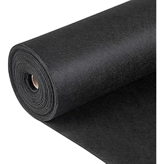 VEVOR Geotextile Landscape, 10ft x 100ft 8 oz Non-Woven PP Drainage 350N Tensile Strength & 440 N Load Capacity, for Ground Cover, Garden Fabric, French Drains, Black