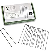 xGarden Landscape Staples - Rust Proofed Galvanized Steel Garden Stakes - Bulk 50 Pack of 6 Inch ...