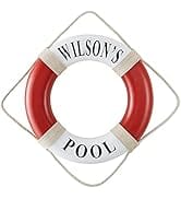 Let's Make Memories Personalized Life Preserver Ring - Unique Pool, Boat, Beach House Decor - Per...