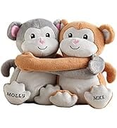 Let's Make Memories Personalized Hugging Plush Monkeys - for Couples - Stuffed Animal