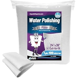 Aquatic Experts Aquarium Polishing Filter Pad, Aquarium Filter Pad, Aquarium Filter Floss for Fish Tank Filters, Water Polishing Pad for Aquarium Filters, (100 Micron, 24" x 36" - 1 Pack)